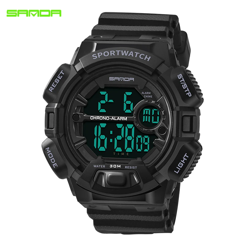 

SANDA 2019 New Military Sport Watch Men Alarm 30M Waterproof Watches LED Back Light Digital Wristwatches Relogio Masculino 319