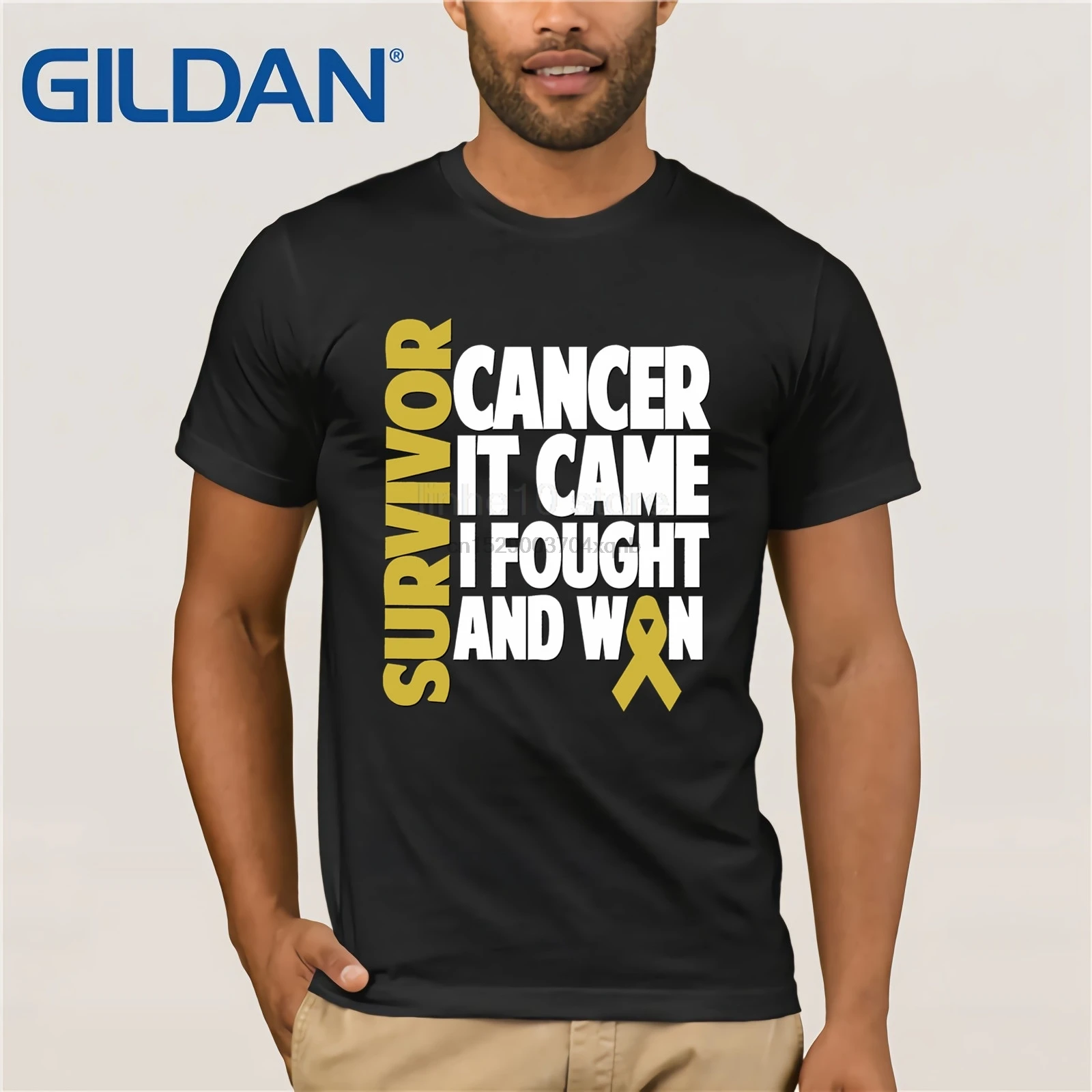 Рубашка для детей от детства рака выживания подарок футболка с золотой лентой |