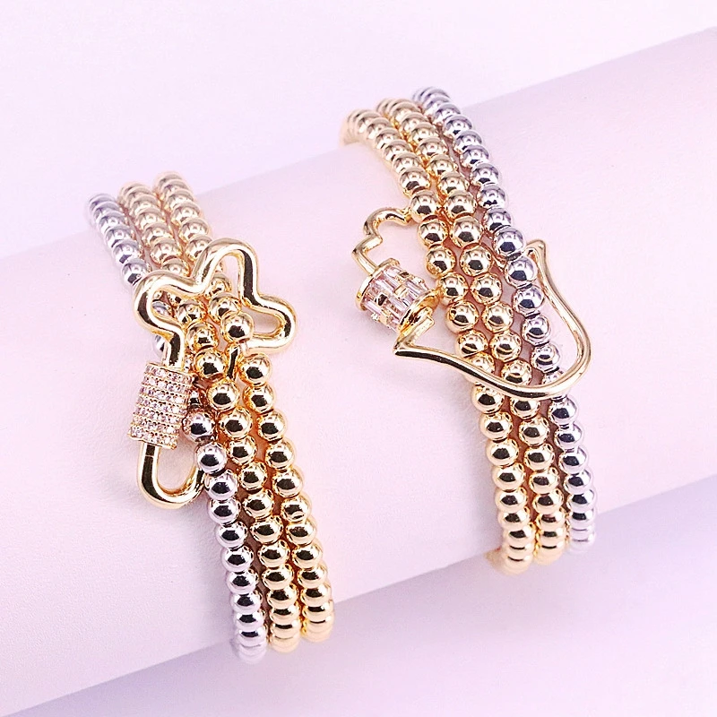 5 шт. новый стиль браслет модный кубический циркон Застежка Шарм компонент ручной