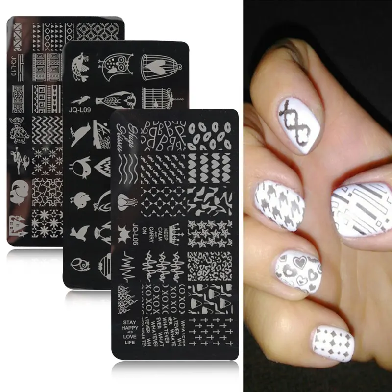 

Summer Mesh Flower Animal Stainless Steel Nail Plate Manicure Seal Template Polished Print Template Nail Art Decoration Tool