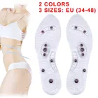 Магнитные массажные стельки унисекс, стельки для акупрессуры ног, терапевтические стельки для похудения, прозрачные