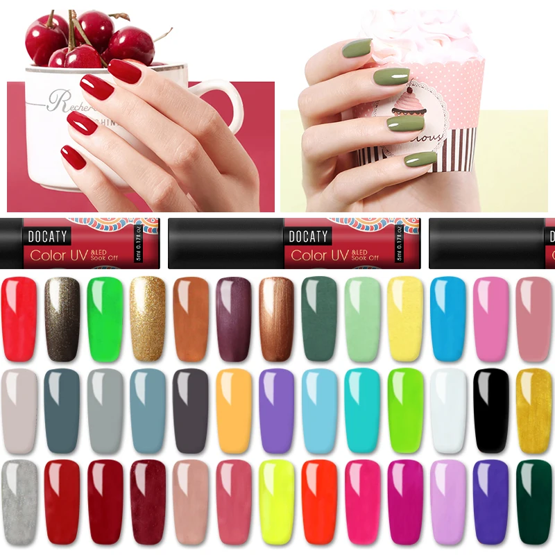 Гель лак для ногтей Docaty Art гибридный гвоздь 5 мл УФ Полупостоянный дизайн|Гель