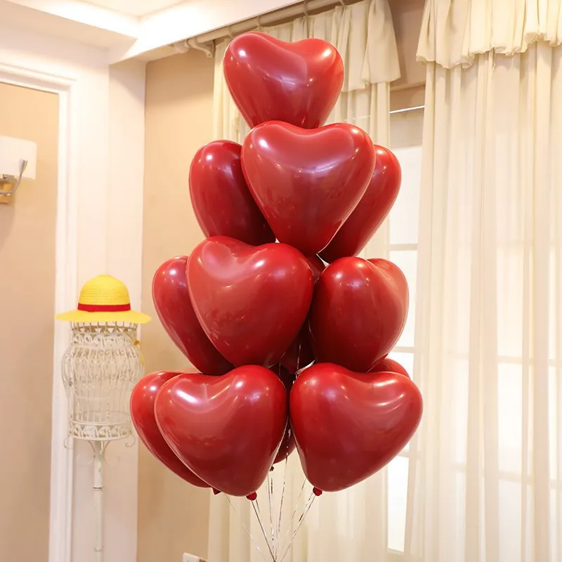 10 дюймов двойной латексный шар свадебное украшение день рождения Globos красный