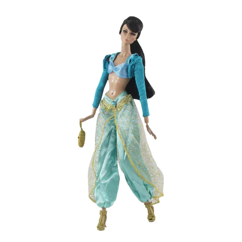 

1/6 BJD Doll Clothes For Barbie Clothes Fashion Blue Coat Bra Bloomers Pants Clothing Set Top Trousers 11.5" Dolls Accessory Toy