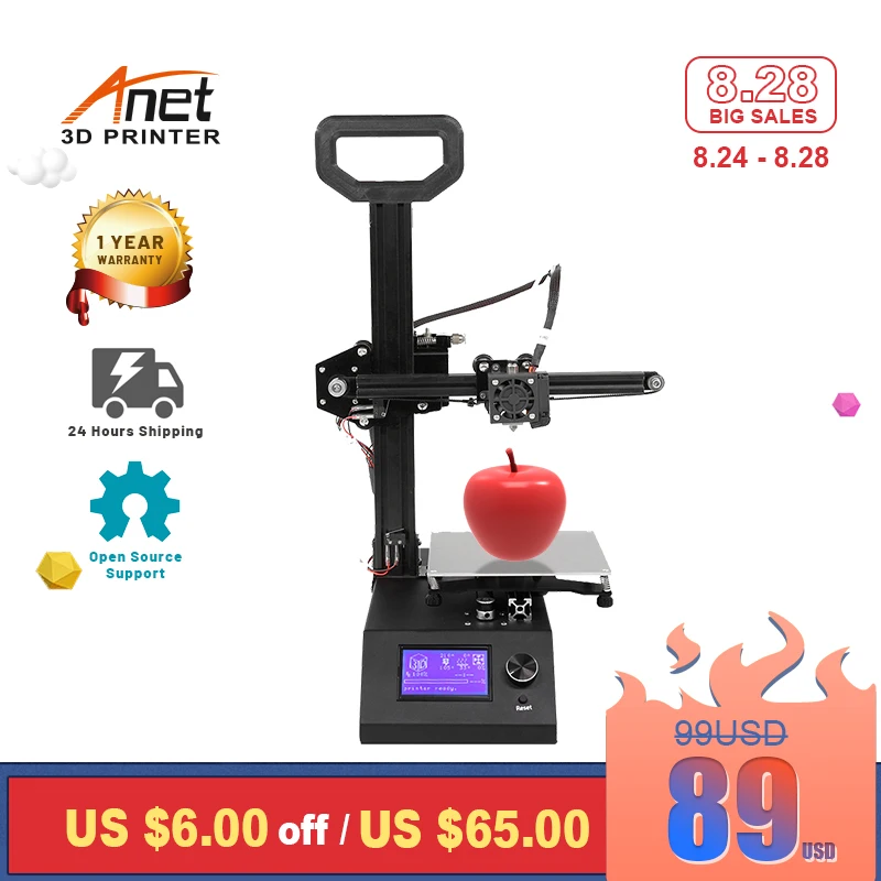Anet A9 Мини 3D принтер размер печати 160*160*200 мм Высокая точность Reprap Prusa I3 DIY Impressora с PLA