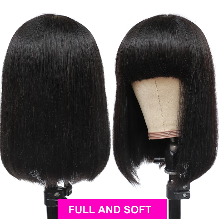 Парики из человеческих волос Короткие парики бразильские волосы для чернокожих