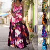breathable trendy flower butterflies print floor length maxi dress skin friendly holiday dress off shoulder for banquet
