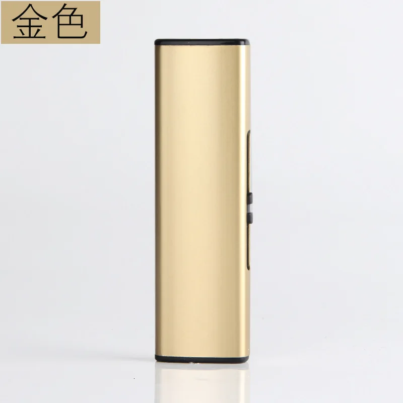 Оригинальность Windbreak Электроника usb зарядка Зажигалка двухсторонний точечный детектор дыма - Цвет: Golden
