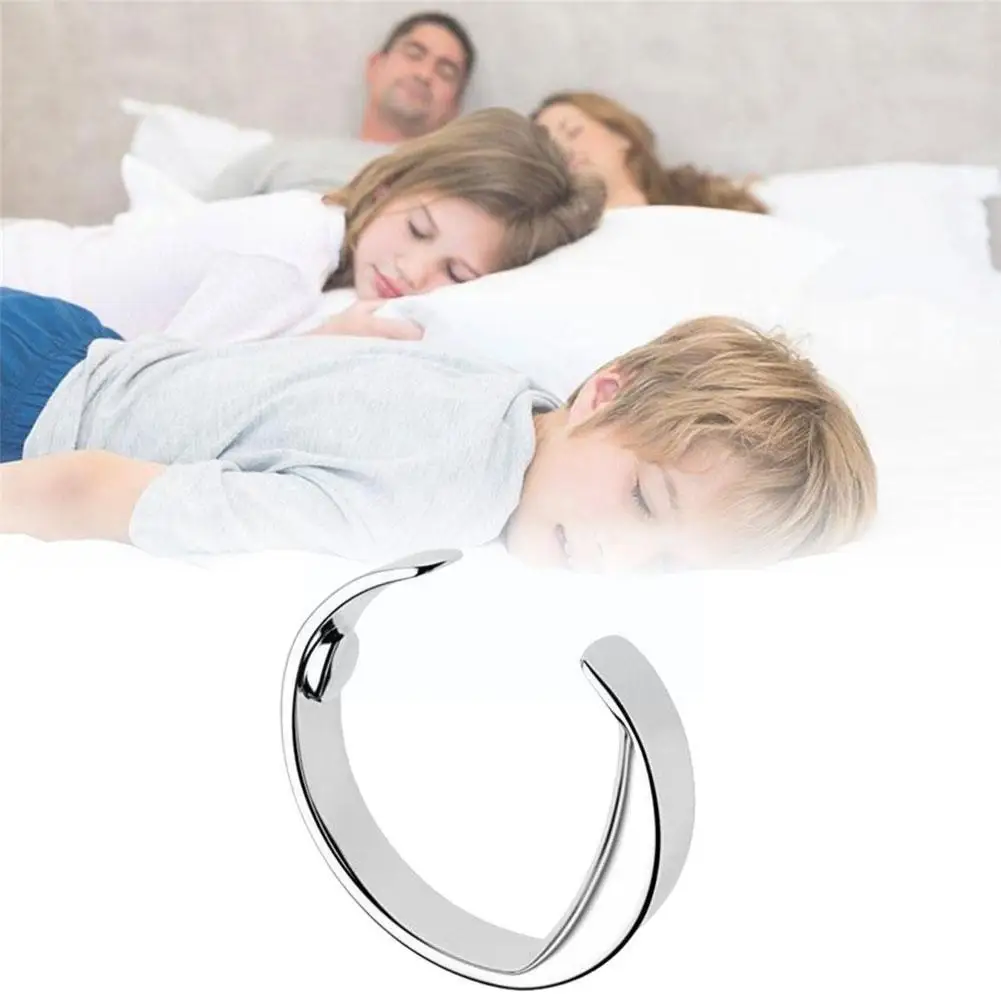 Модное кольцо против храпа Магнитная терапия Лечение акупрессуры помощь при сне