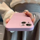 Оригинальный квадратный чехол из жидкого силикона для телефона iPhone 13 12 Mini 11 Pro Max XS XR X 8 7 Plus 6S 6 5S 5 SE 2020 противоударный чехол