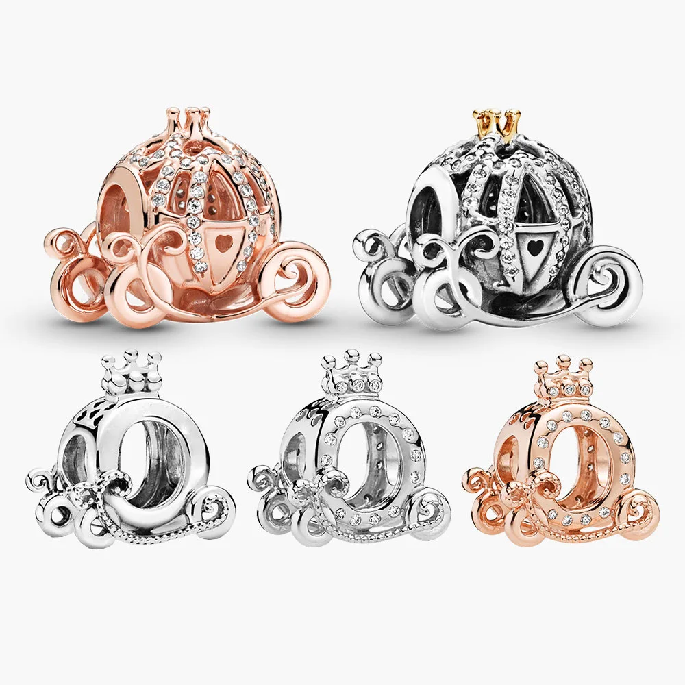 

Authentic 925 Sterling Silver Charm For Original Panbrand Bracelet Polished Crown O Carriage Charm