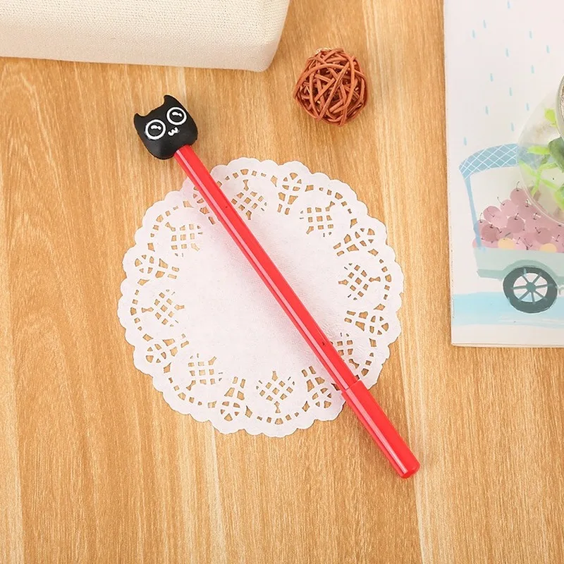 

20 PCs Cartoon Cat Gel Pens Set Creative Student Kitten Neutral Pen Cute Learning Stationery Office Signature Pen Wholesale