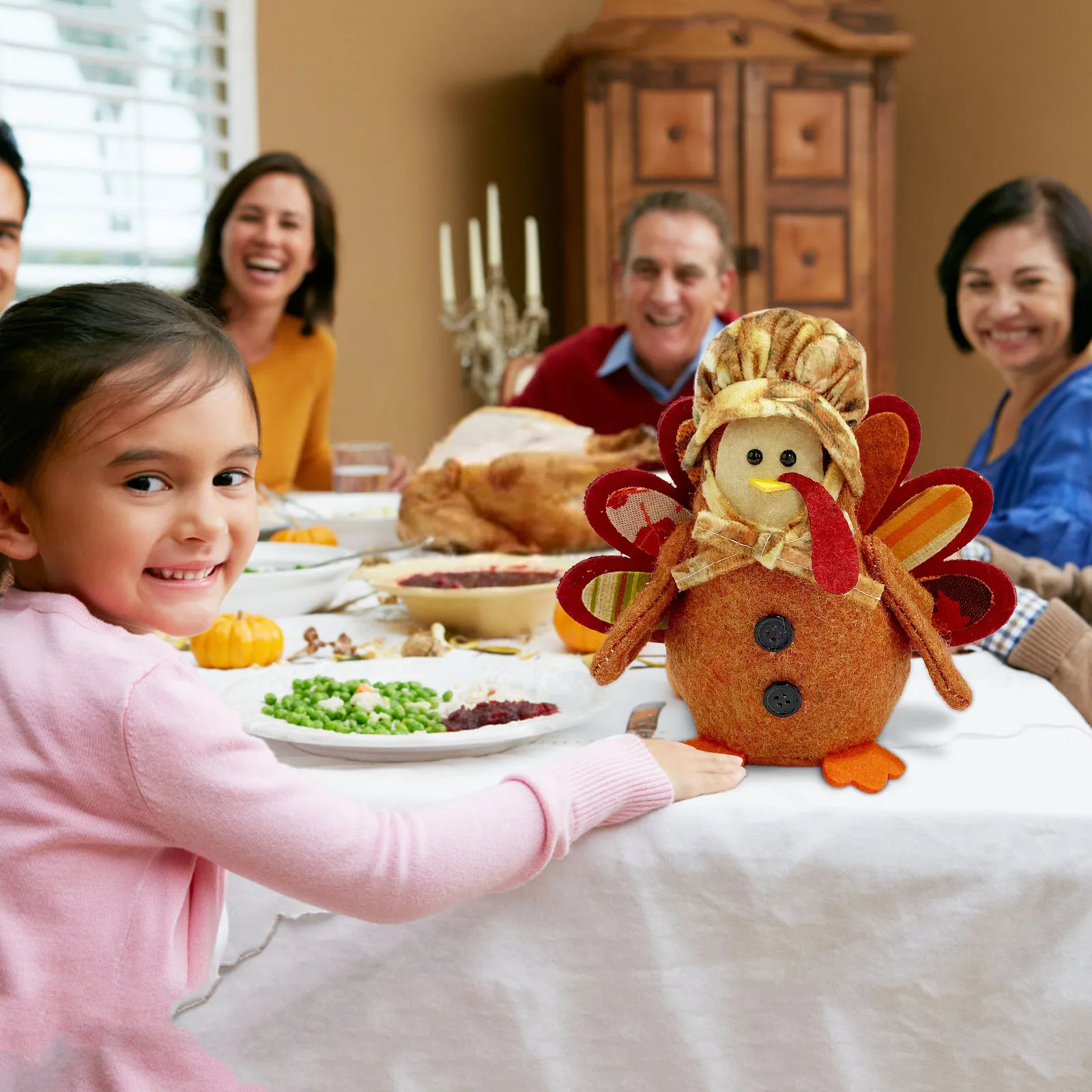 Подсолнух Кукла День благодарения индейка украшения осень кленовый лист Декор