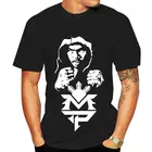 Летняя Базовая повседневная короткая хлопковая Футболка Manny Pacquiao2 (стандартные и большие и высокие размеры в комплекте)