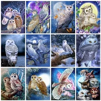 zooya 5d diamond painting owl full square diamond embroidery animals cross stitch mosaic rhinestone crafts kit home decor