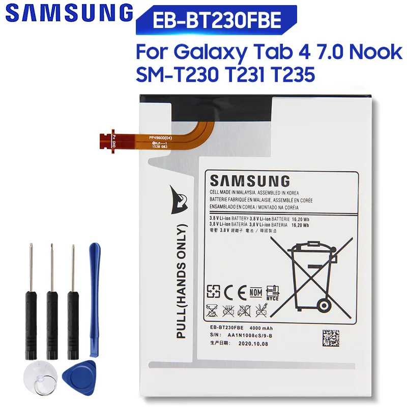 Оригинальный Сменный аккумулятор для планшета Samsung Galaxy Tab 4 7 0 фотообои T231