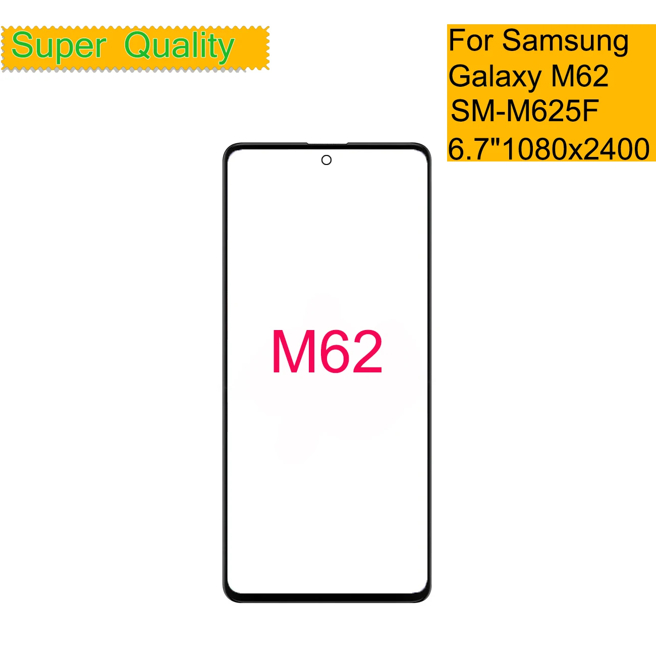 10 шт./лот для Samsung Galaxy M62 M625 сенсорный экран передняя стеклянная панель Внешний