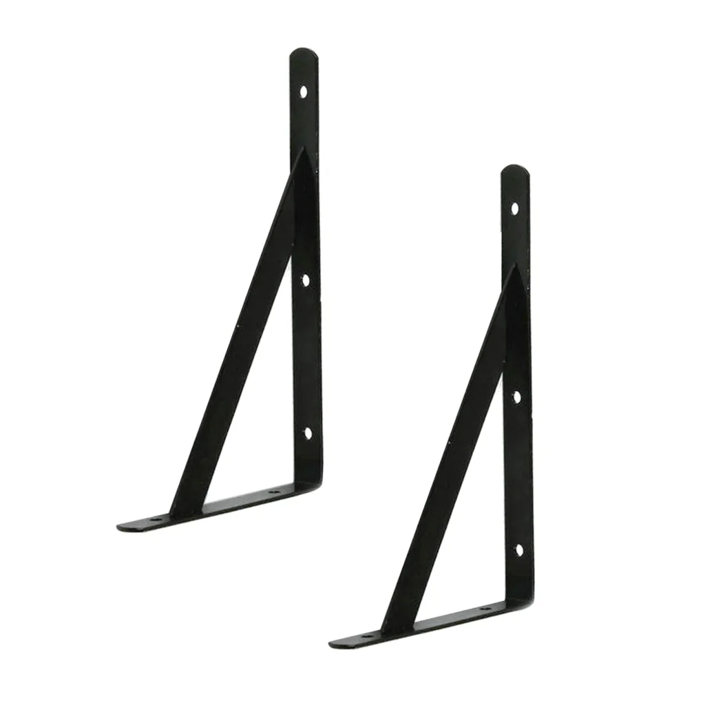 

2pcs Heavy Duty L Shape Wall Shelf Support Bracket DIY Rack Supporter Stand for Photo Frame, Books, Camera Holder