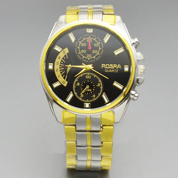 Роскошные мужские часы Rosra аналоговые кварцевые из нержавеющей стали модные