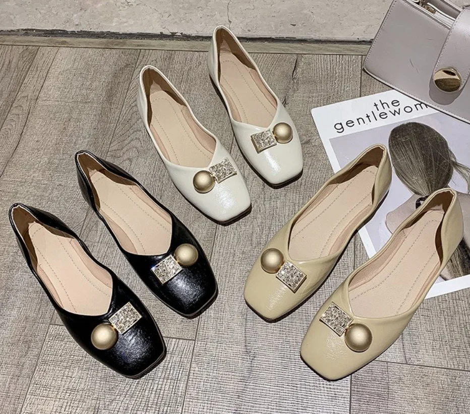 

Casual Fashion Woman Leather Women Shoes Flats Loafers Slip on Flat Shoes Loafers Fashion