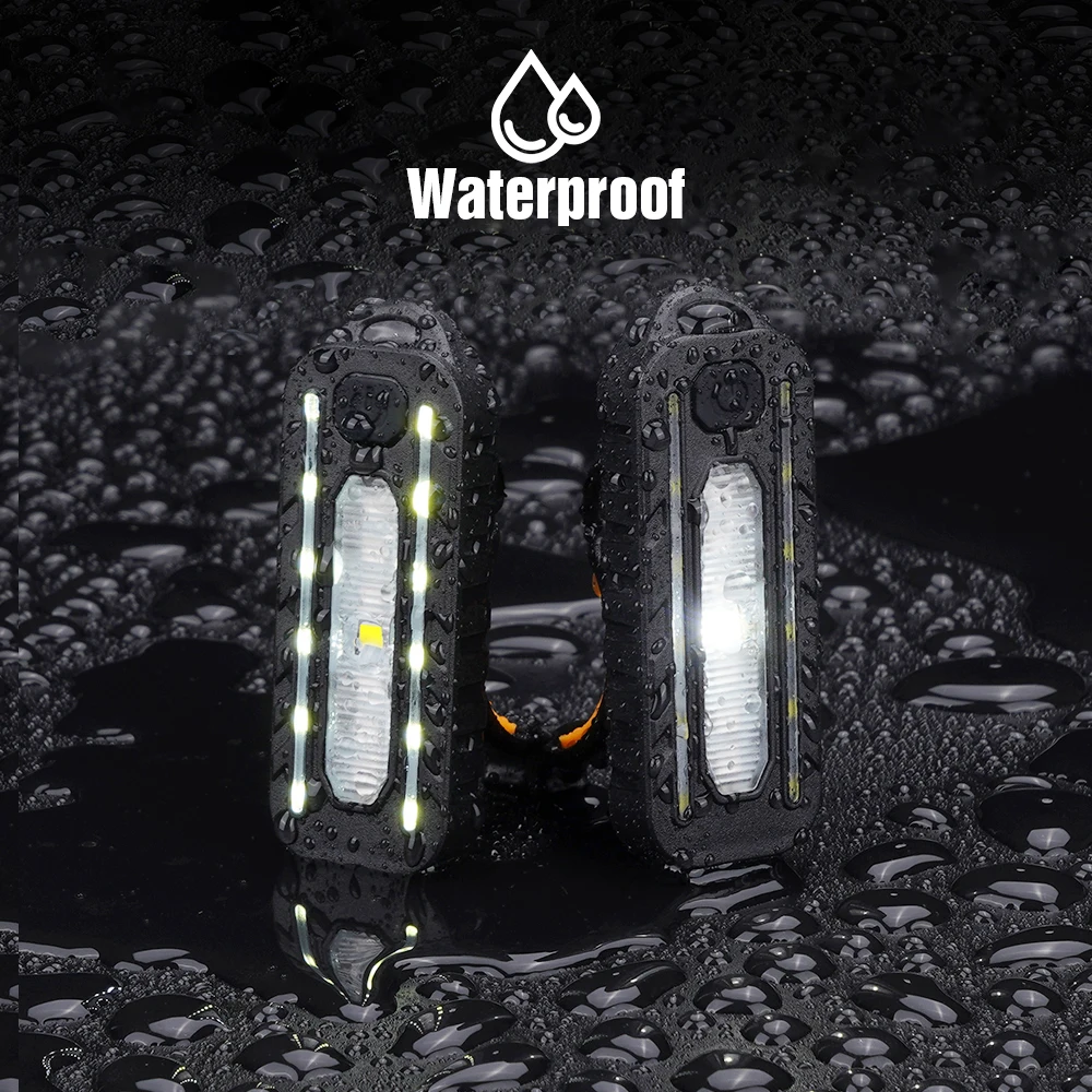 Mini LED Flashlight USB Charging Safety Warning Light Waterproof Police Shoulder Clip Lights With Red Blue Work Lamp | Лампы и