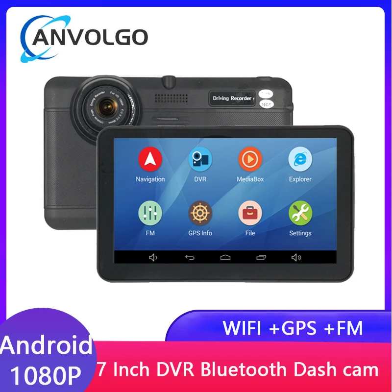 Автомобильный видеорегистратор-зеркало заднего вида 7 дюймов Android WiFi Bluetooth