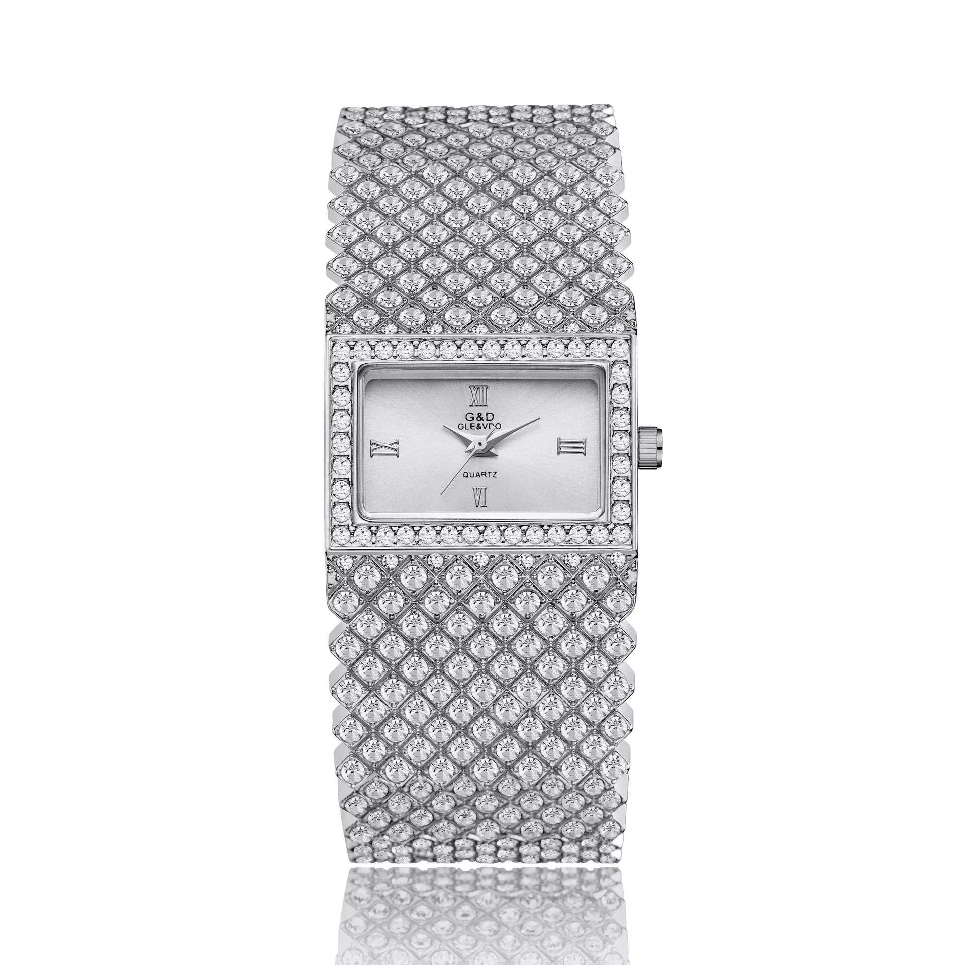 

New Ladies Fashion Casual Bracelet Watch Japanese Movement Quartz Watch Diamond-Studded Stainless Steel Women's Watch Gift Watch