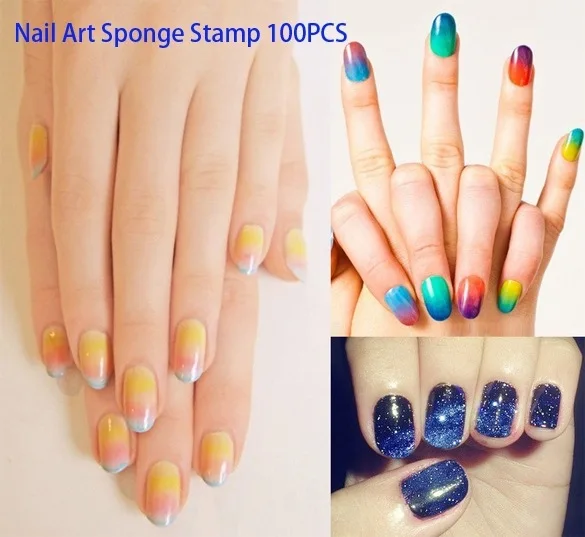 Губчатый уплотнитель для маникюра градиентный цвет губчатый губка