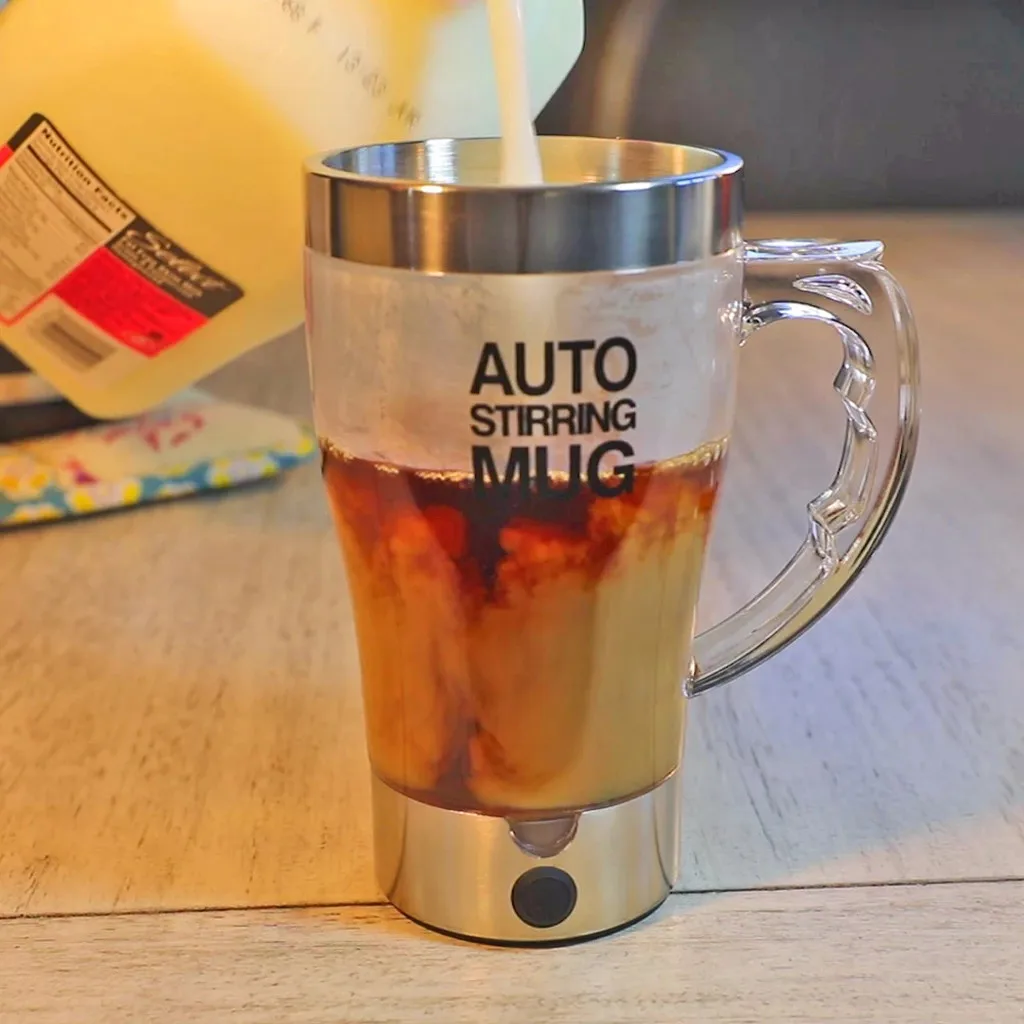 Автоматическая чашка для перемешивания кофе молока умная из нержавеющей