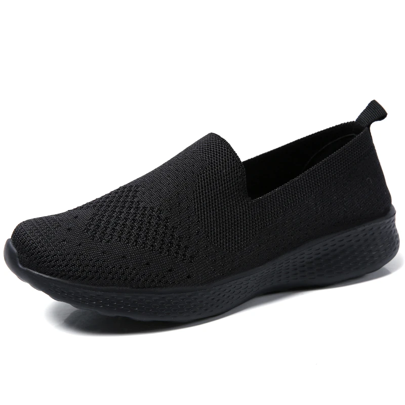 all black BB.3366 Женские кроссовки; дышащая сетчатая обувь на плоской подошве; повседневные лоферы; женские водонепроницаемые мокасины; черные удобные летние балетки; O16U - Цвет: all black BB.3366