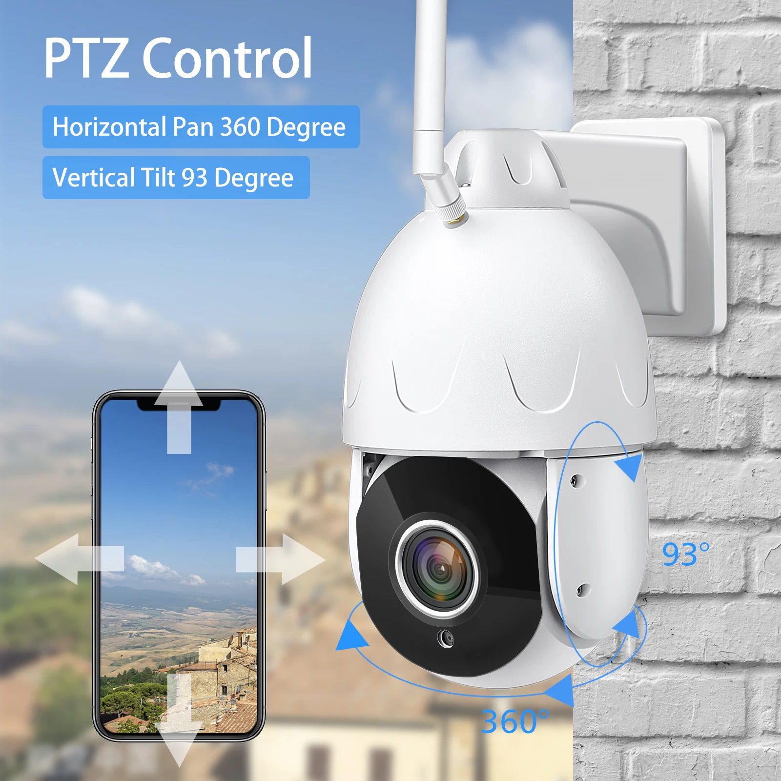 Наружная IP камера 5MP 4G sim-карта WIFI AI автоматическое отслеживание 30X зум
