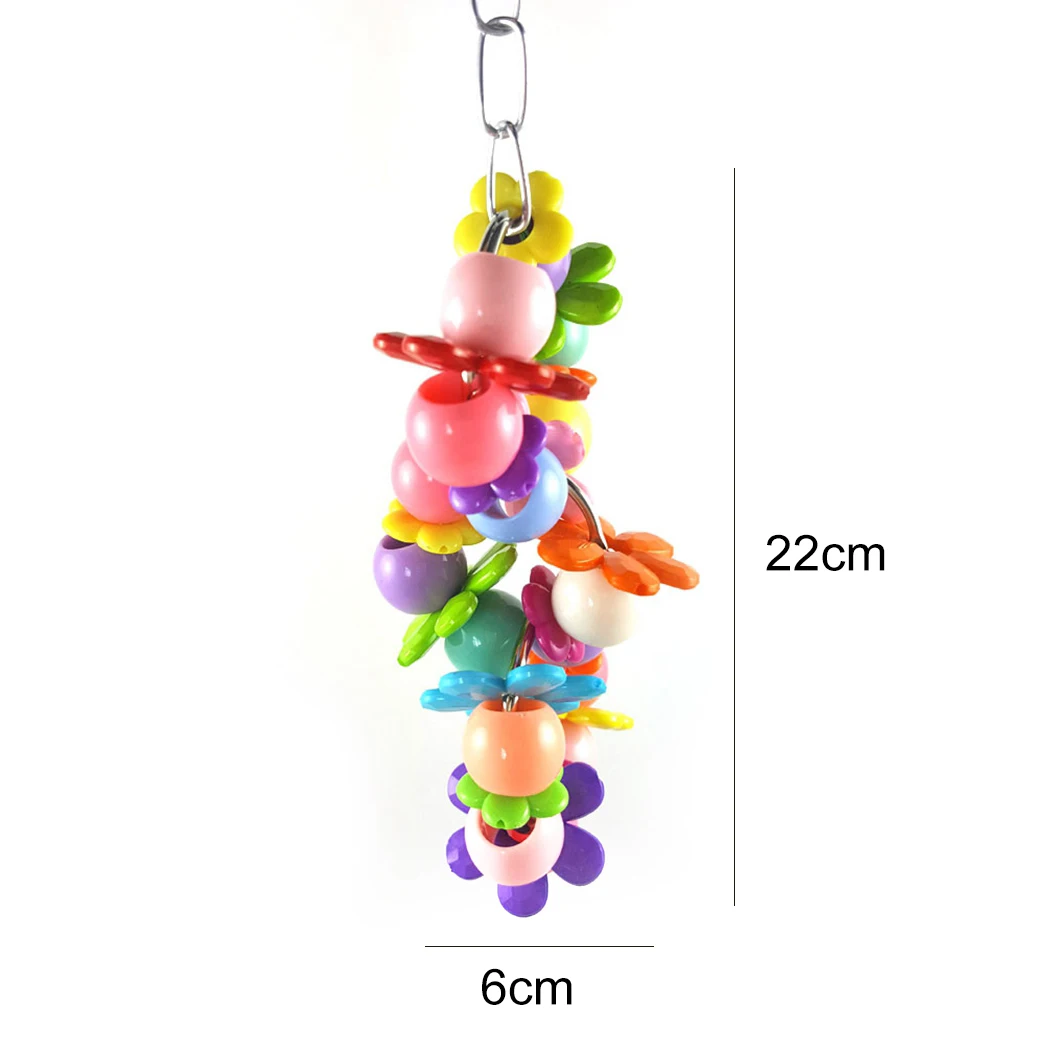 Разноцветная игрушка-птица Нетоксичная акриловая бусина цветок попугай игрушка