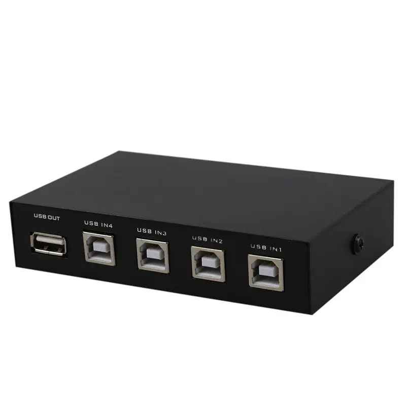 Новейший мини 4 порта USB принтер сканер общий обмен переключатель разветвитель