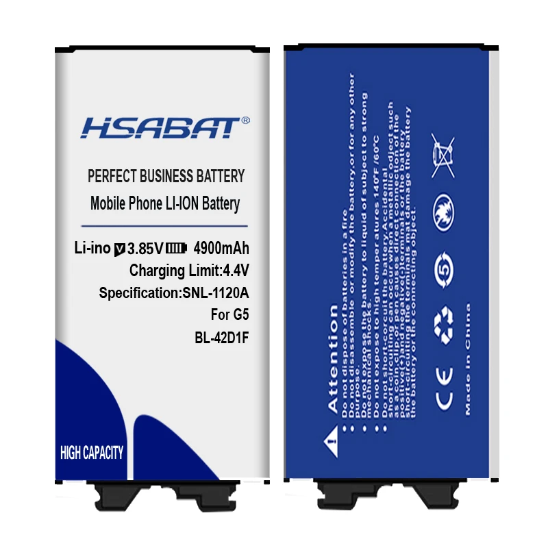 HSABAT 4900 мА/ч, Батарея для LG G5 BL-42D1F H850 H820 H830 H831 H840 H868 H860N H860 LS992 US992 F700L F700S F700k VS987