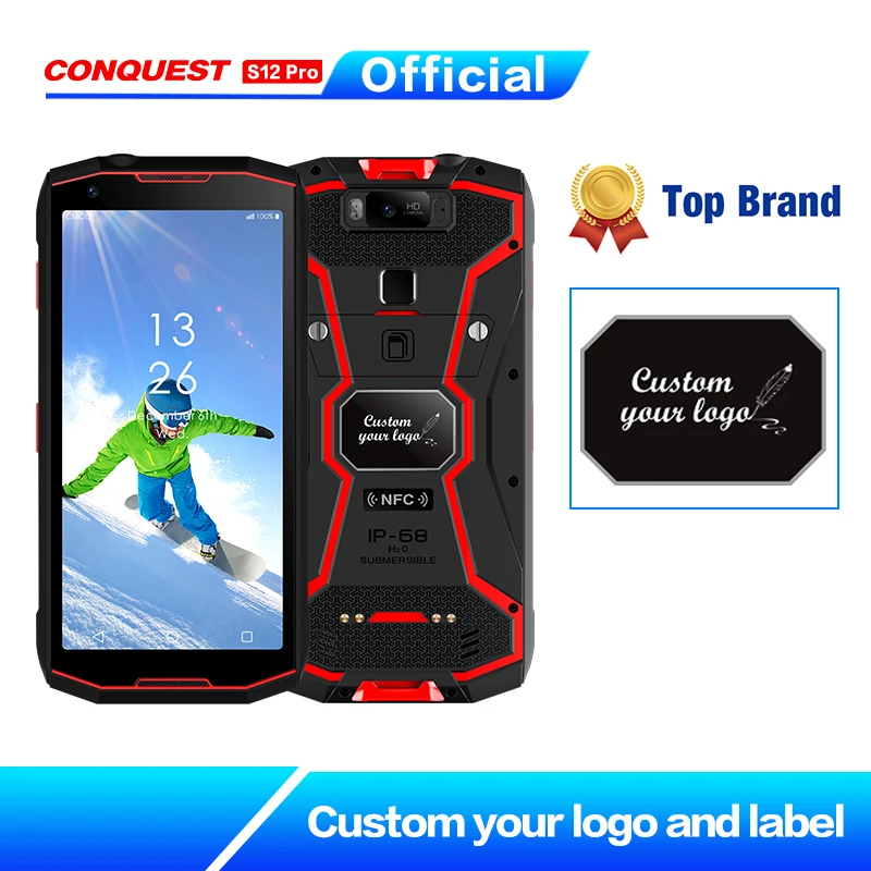 Рация ПМР CONQUEST S12 Pro защищенный смартфон IP68 Водонепроницаемый 6 0 &quotFHD NFC уличный
