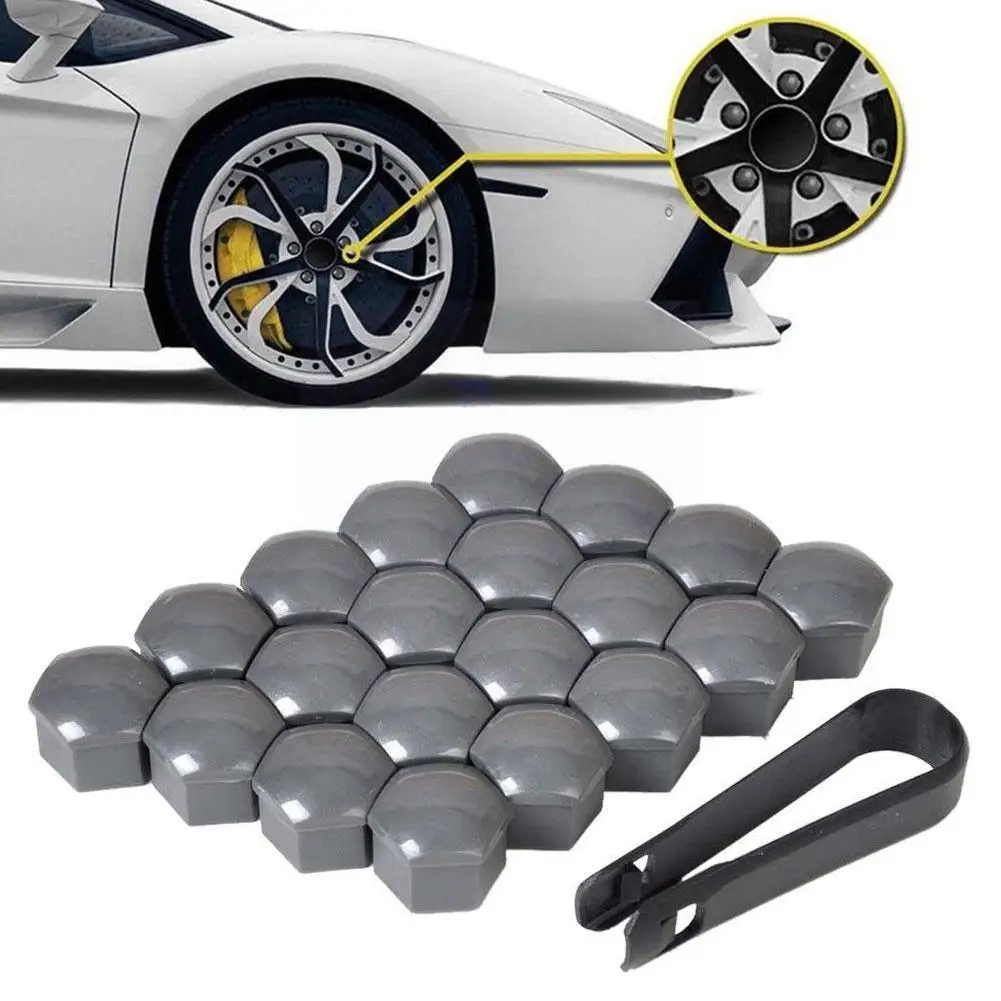 

20pcs/set Universal Car Tire Screw Cap Nut Dustproof Automobile With Protector Decoration Tool Removal Nut Cover X4y6