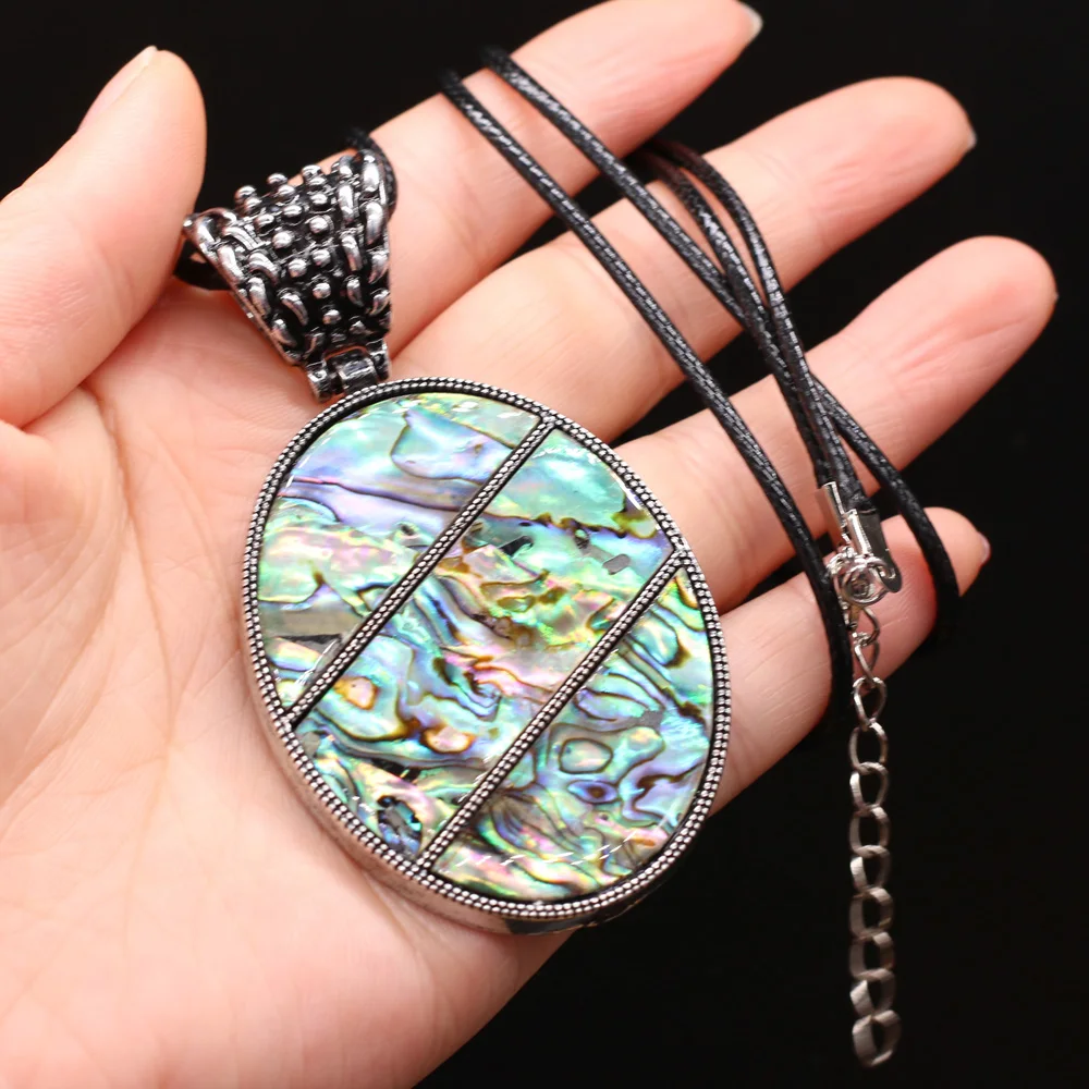 New Natural Abalone Shell Pendant Necklace Multiple Shape for Women Jewelry Gift Length 55+5cm | Украшения и аксессуары