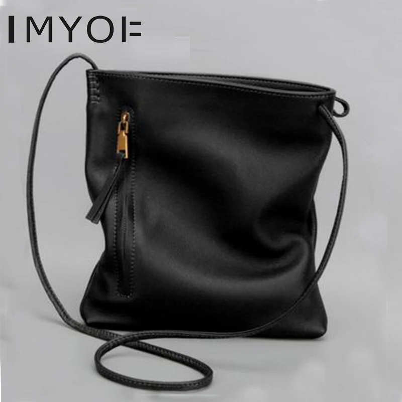 Простая женская сумка из натуральной кожи модная маленькая сумочка воловьей