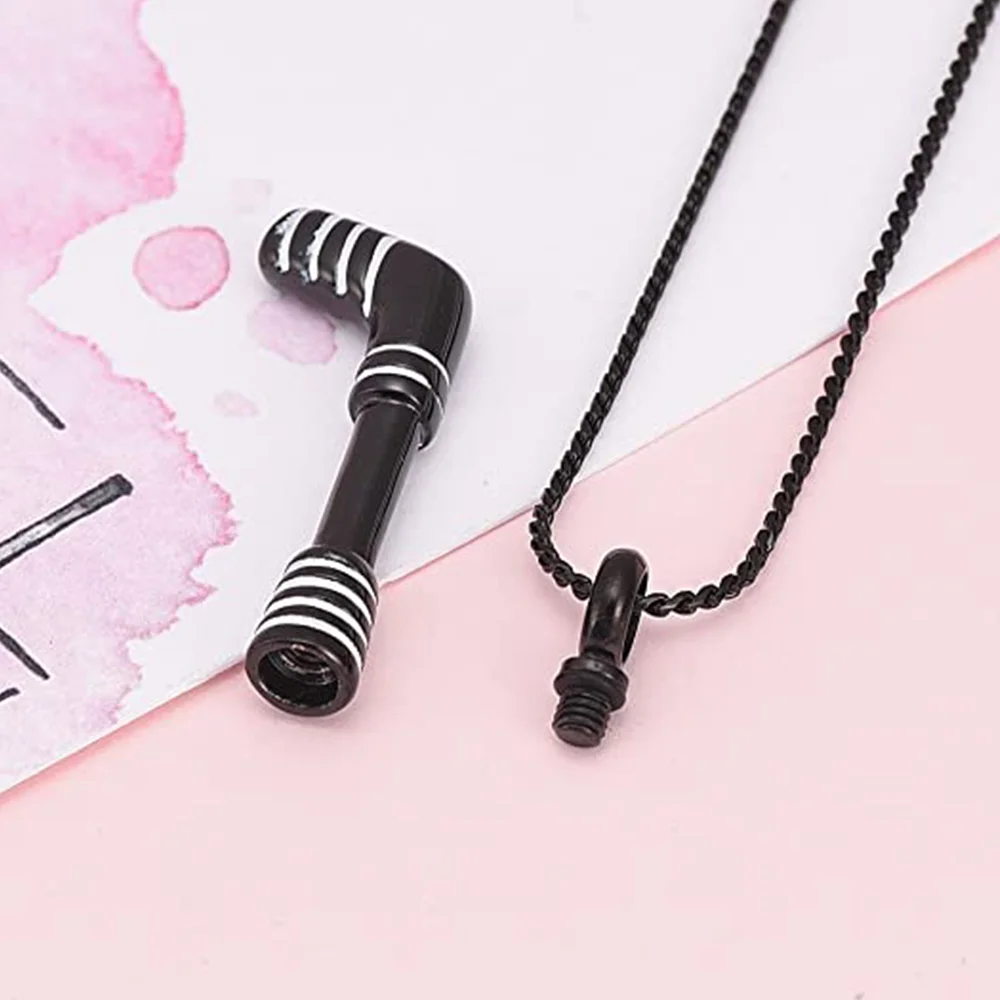 

Cremation Jewelry for Ashes Holder Hockey Stick Urn Necklace Memorial Jewelry for Men/Women