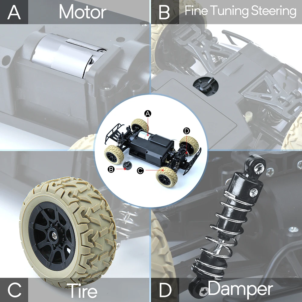 Радиоуправляемый автомобиль 1:18 RTR автомобили с коротким курсом гоночные 4Wd 2 4G
