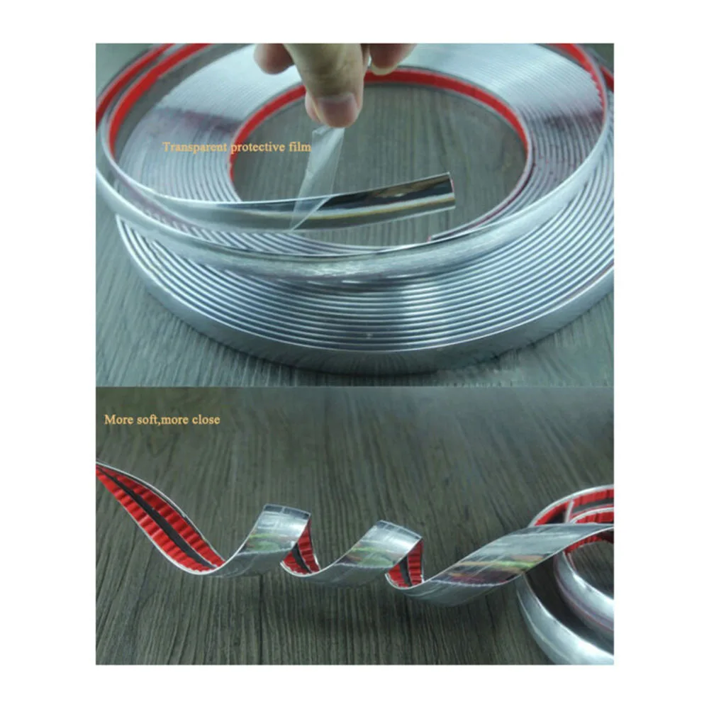 Авто формовочная полоса обрезки бампера яркое Серебряное украшение