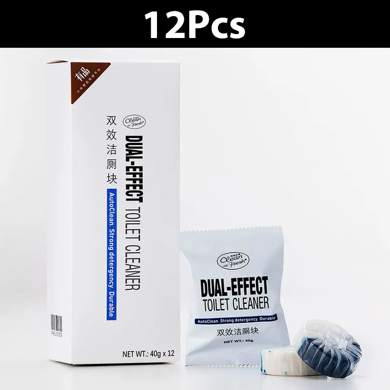 12 PCS Xiaomi Clean-n-Fresh автоматический смывной Синий Очиститель для туалета пузырьковый дезодорирующий очиститель бытовой для ванной уборной очиститель - Цвет: 12 PCS