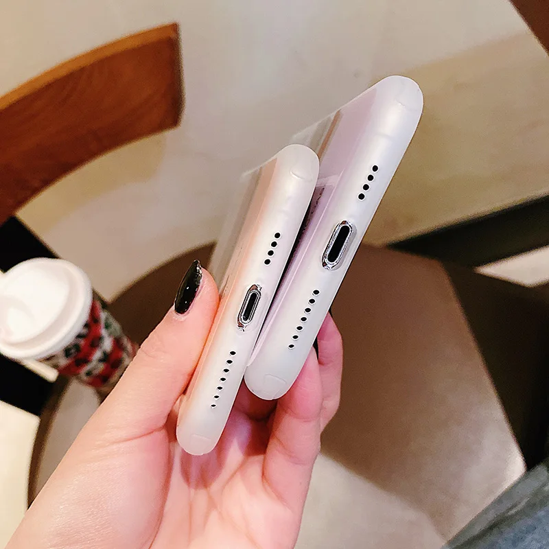 Модный Блестящий чехол для телефона iPhone XR X XS Max 7 8 6 6s Plus, мягкий IMD Блестящий Прозрачный чехол для iPhone 11