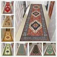 moroccan style home living room carpet flannel non slip kitchen bedroom 3d rugs persian floral print long corridor area rug