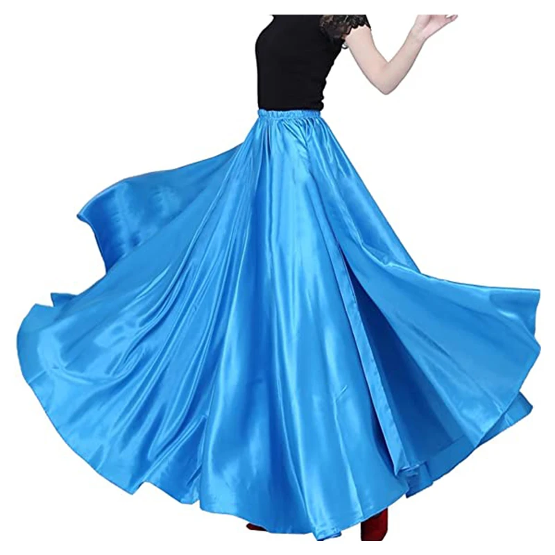 Юбка вечерние танца живота однотонная фиолетовая/Золотая 360 градусов - купить по