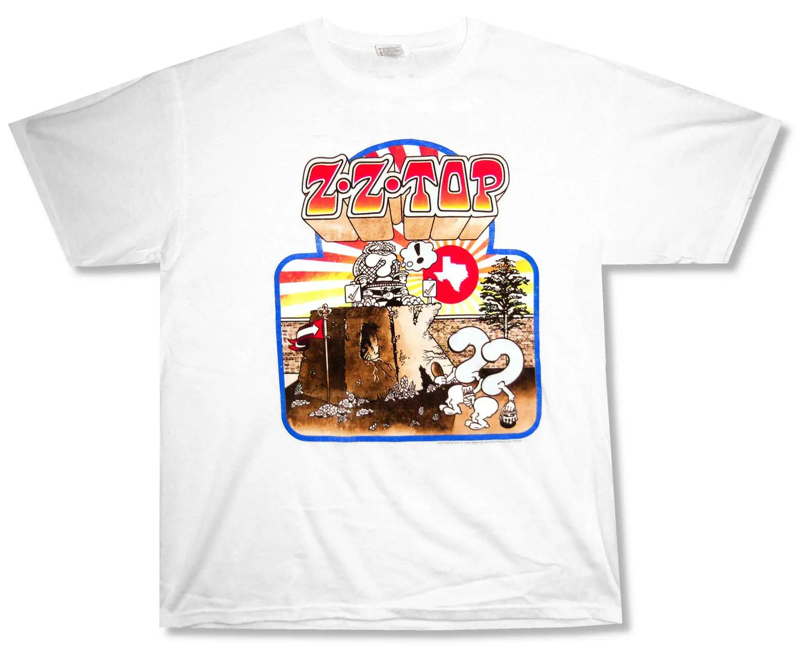 ZZ Топ для отдыха тур 2012 белая футболка новая официальная группа Merch|Мужские