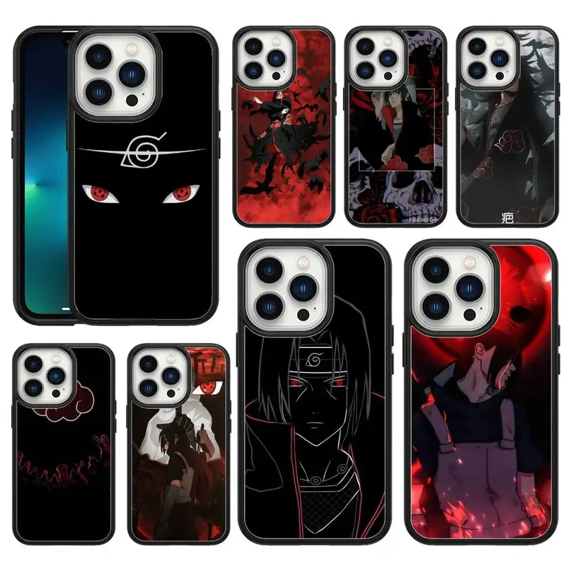 

Anime N-Naruto Akatsuki Kakashi Itachi Phone Case For iphone 12 11 x xs xr 8 7 6 5 se plus pro max PC&TPU soft Cover Fundas