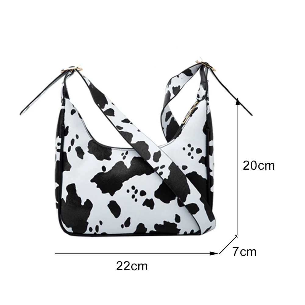 

Vintage Women Cow Zebra Leopard Print Crossbody Bag PU Leather Shoulder Bags Casual All-matchLadies Small Hobos Handbags
