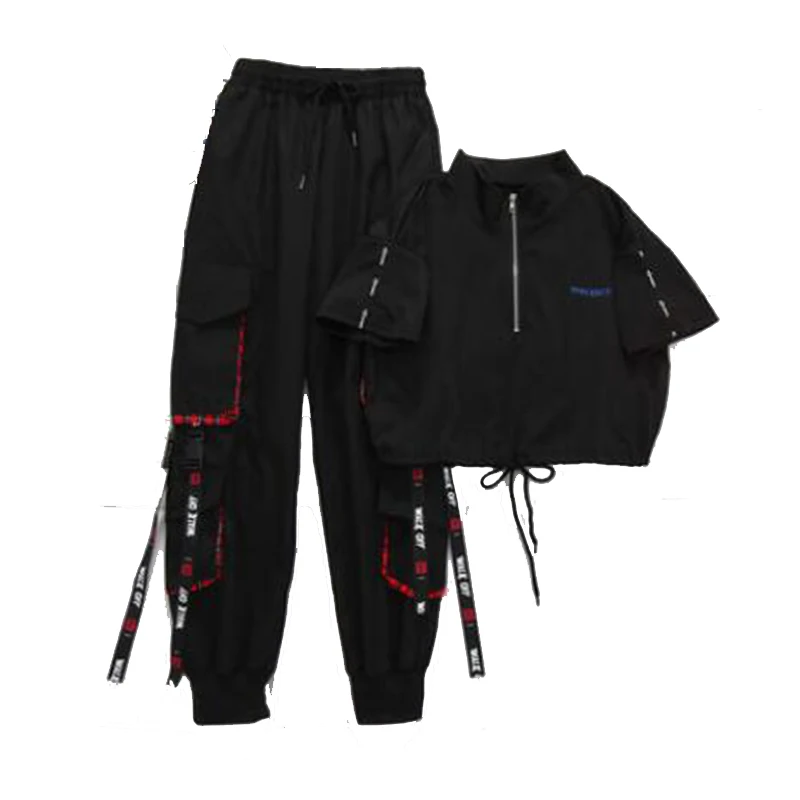 Брюки карго женские с завышенной талией красивые штаны из двух предметов для