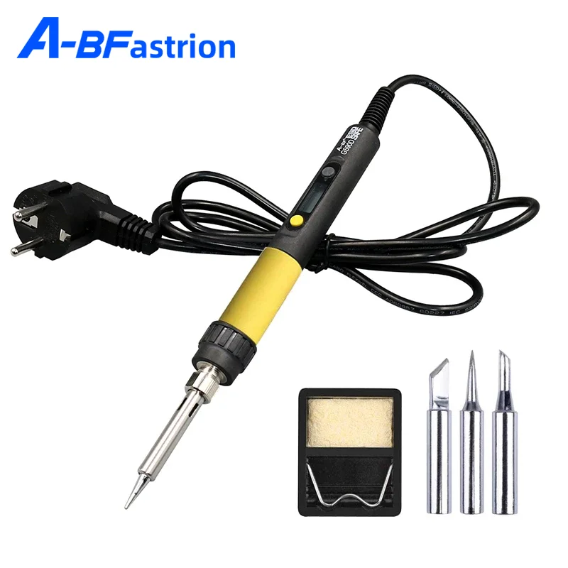 

A-BF GS90D Electric Soldering Iron LCD Display Adjustable Temperature Hand Welding Tool Kit 220V Solder Iron with Soldering Tips